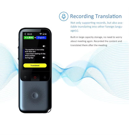 2024 New T11 Audio Translator Portable 138 Language Smart Translator Offline in Real Time Smart Voice AI Voice Photo Translator